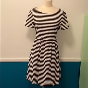 kate spade stretchy striped open bow back dress